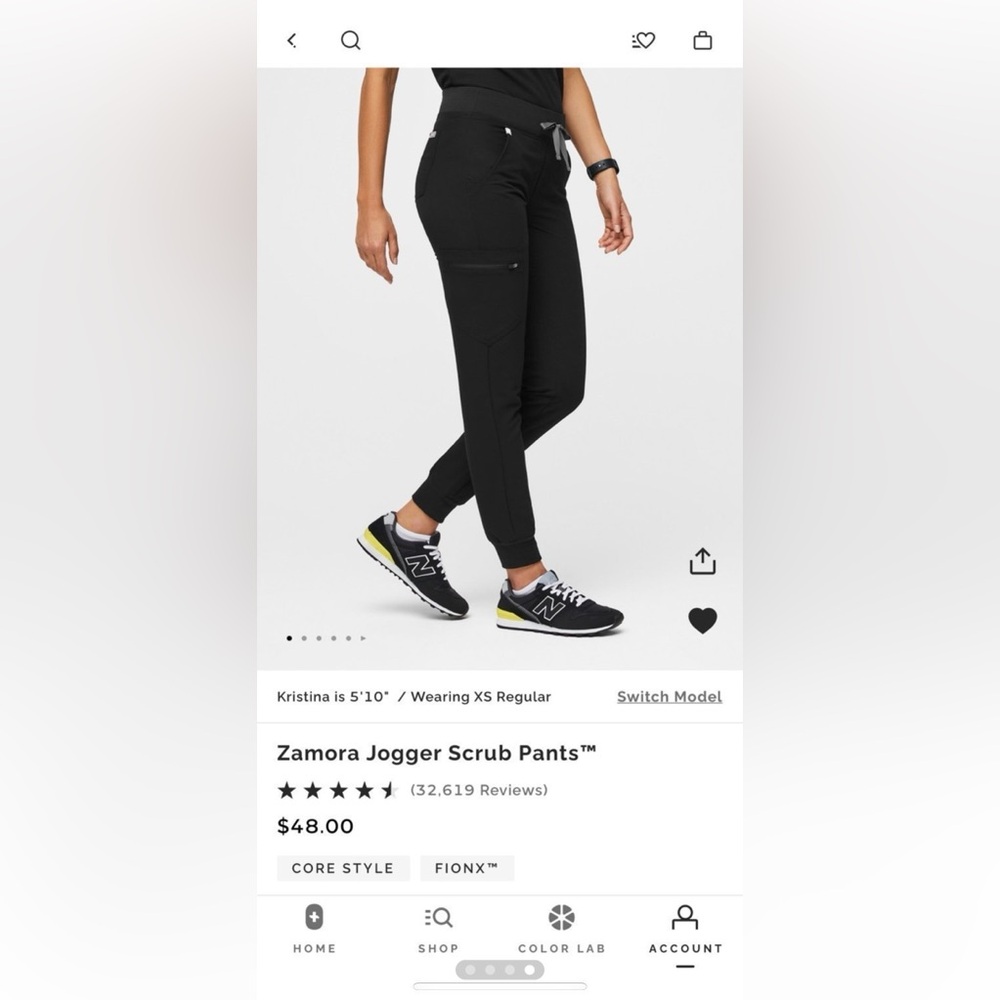 Figs Zamora joggers, NOT high waisted, black, size small.